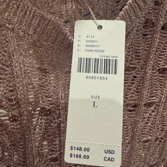 NWT Pilcro by Anthropologie Long-Sleeve Open-Stitch Netting Jumper - Picture 3 of 3